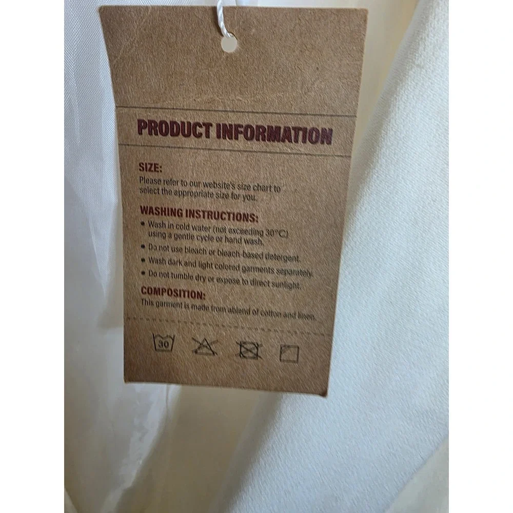 NWT Manly White Dralon Linen Notch Lapel Two Buttons Casual Blazer Sz XL Resort